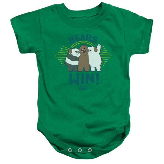 WE BARE BEARS : BEARS WIN INFANT SNAPSUIT Kelly Green MD (12 Mo)