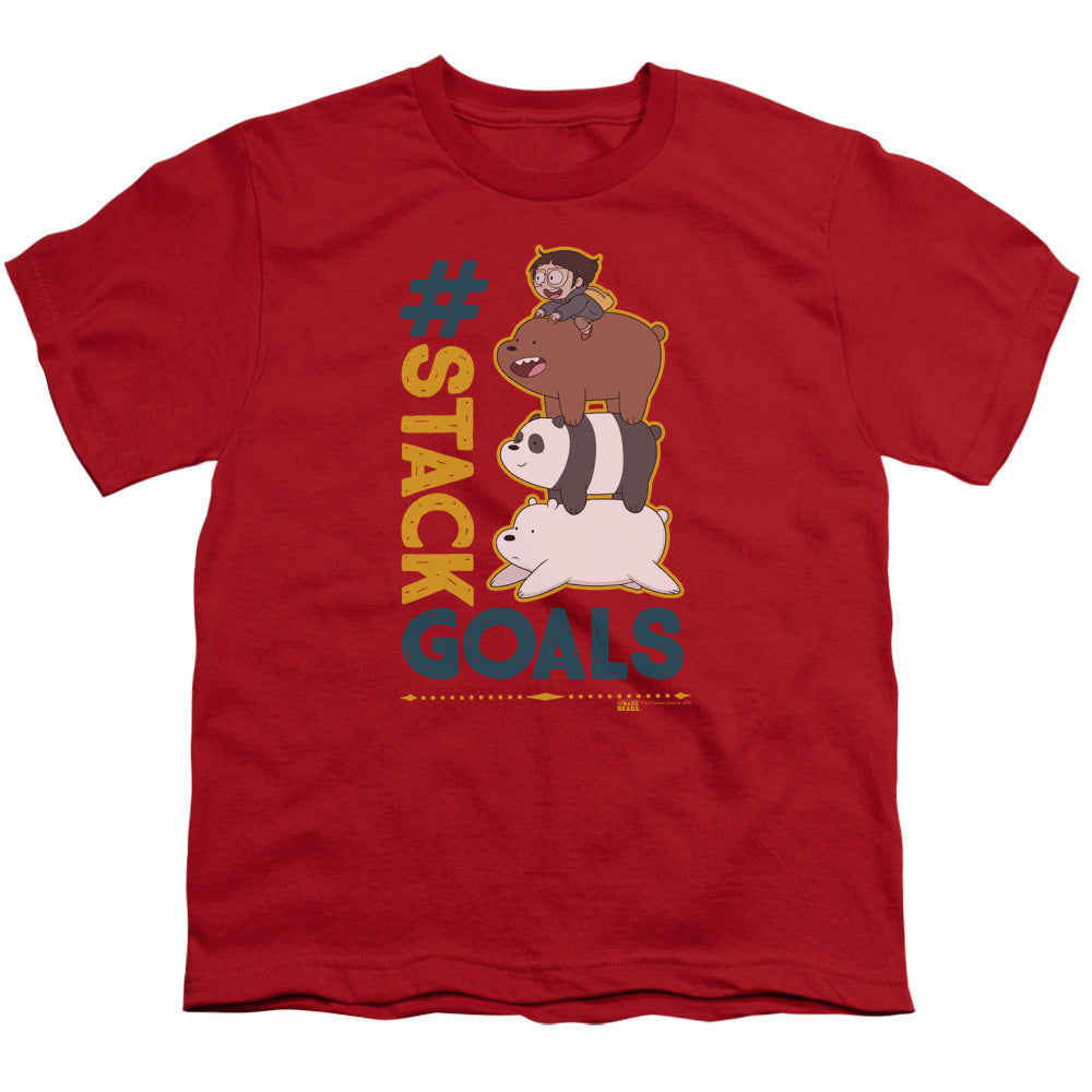 WE BARE BEARS : STACK GOALS S\S YOUTH 18\1 Red MD