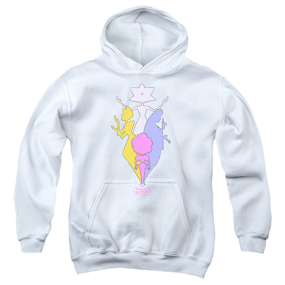 STEVEN UNIVERSE : THE DIAMONDS YOUTH PULL OVER HOODIE White LG