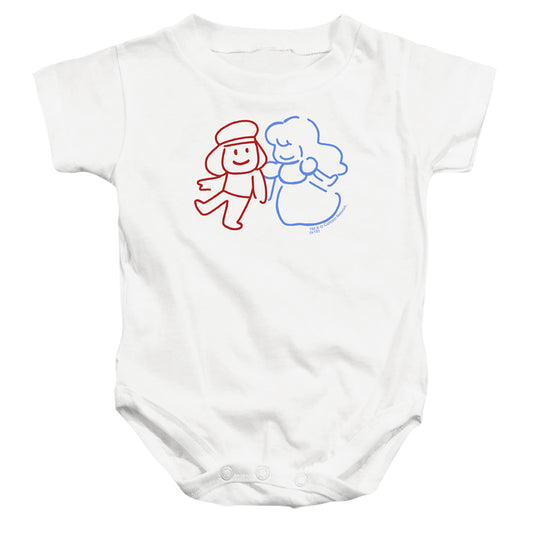 STEVEN UNIVERSE : RUBY SAPPHIRE SKETCH INFANT SNAPSUIT White XL (24 Mo)