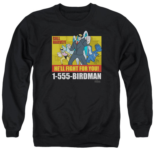HARVEY BIRDMAN : BIRDMAN AD ADULT CREW SWEAT Black 3X