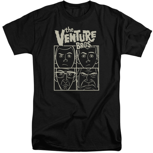 THE VENTURE BROS : VENTURE ADULT TALL FIT SHORT SLEEVE Black 2X