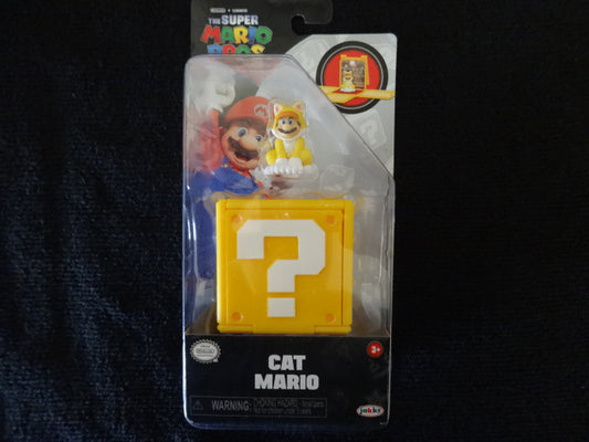 Cat Mario with Question Block Super Mario Movie 1 Inch Figure