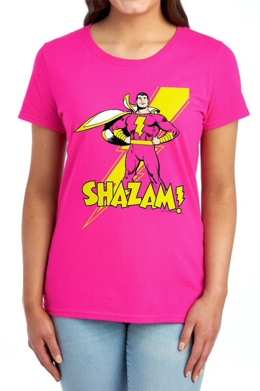 DC SHAZAM : SHAZAM S\S WOMENS TEE Red 2X