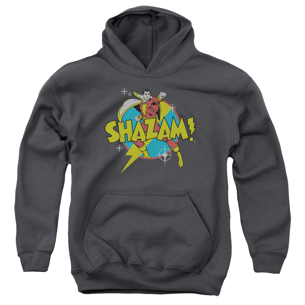 DC SHAZAM : POWER BOLT YOUTH PULL OVER HOODIE Charcoal SM