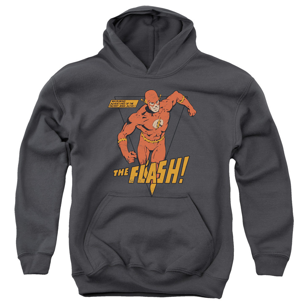 DC FLASH : WHIRLWIND YOUTH PULL OVER HOODIE CHARCOAL LG