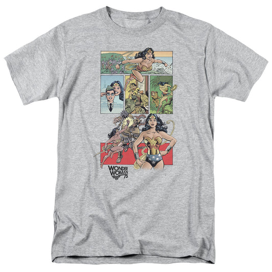 WONDER WOMAN : WW75 COMIC PAGE S\S ADULT 18\1 Athletic Heather XL