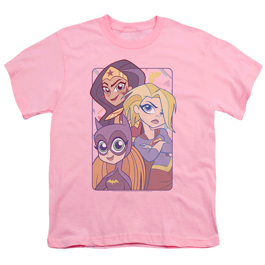 DC SUPERHERO GIRLS : DON'T BOX US IN S\S YOUTH 18\1 Pink XL