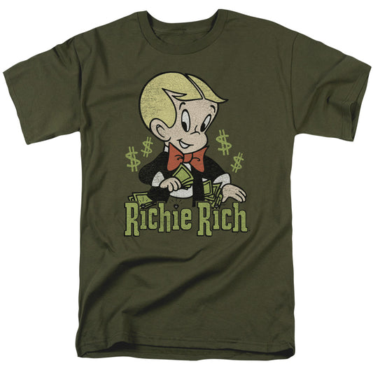 RICHIE RICH : RICH LOGO S\S ADULT 18\1 Military Green MD