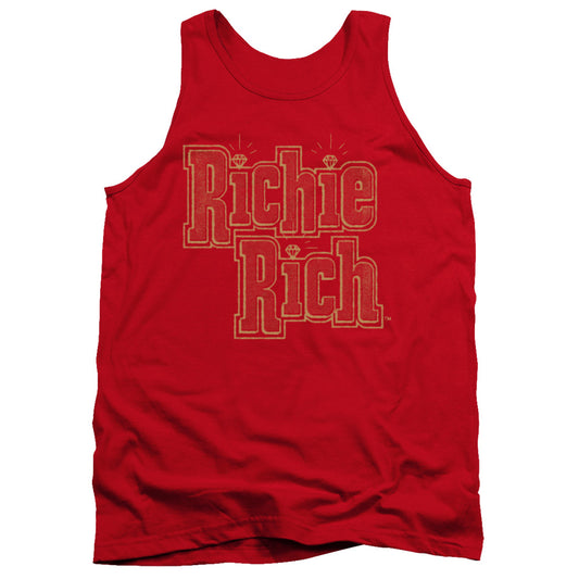 RICHIE RICH : STACKED ADULT TANK Red 2X