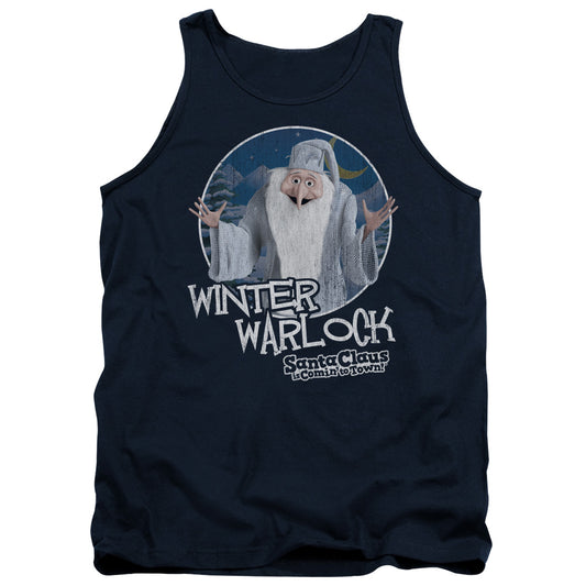 SANTA CLAUS IS COMIN TO TOWN : WINTER WARLOCK ADULT TANK Navy 2X