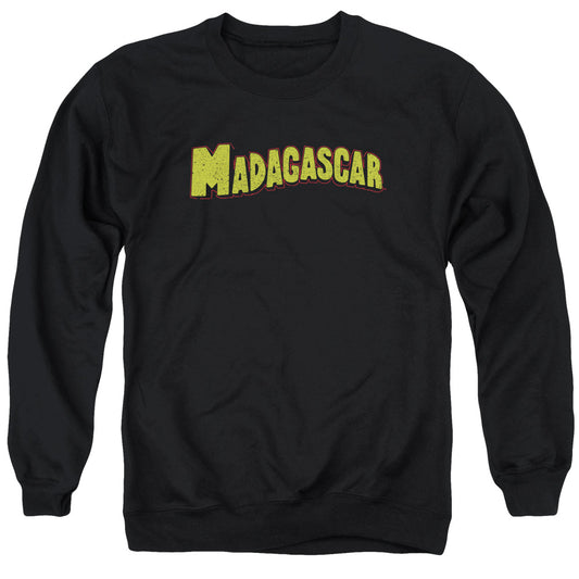 MADAGASCAR : LOGO ADULT CREW NECK SWEATSHIRT BLACK SM