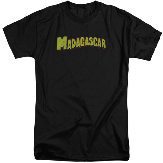 MADAGASCAR : LOGO S\S ADULT TALL BLACK 2X