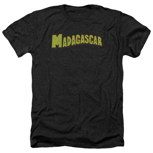 MADAGASCAR : LOGO ADULT HEATHER BLACK XL
