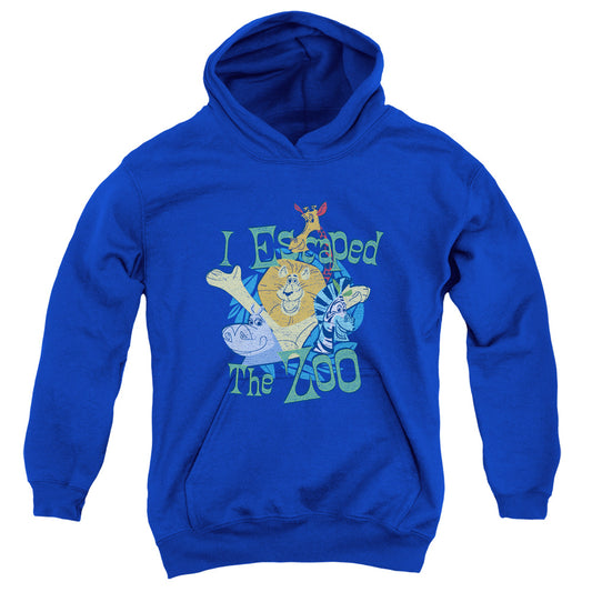 MADAGASCAR : ESCAPED YOUTH PULL OVER HOODIE Royal Blue LG