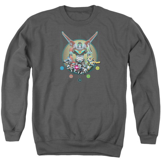 VOLTRON : ASSEMBLE ADULT CREW SWEAT Charcoal MD