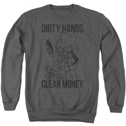 RICHIE RICH : CLEAN MONEY ADULT CREW SWEAT Charcoal MD