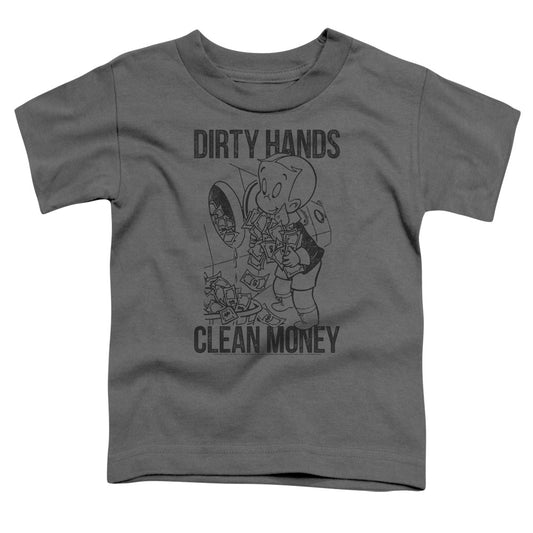 RICHIE RICH : CLEAN MONEY S\S TODDLER TEE Charcoal LG (4T)