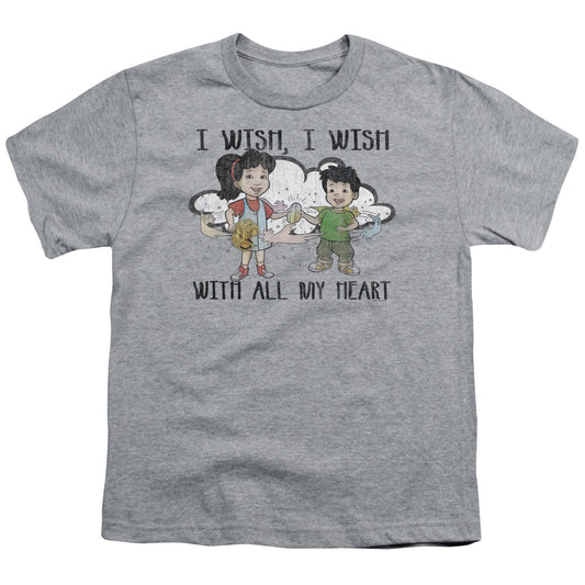 DRAGON TALES : I WISH WITH ALL MY HEART S\S YOUTH 18\1 Athletic Heather XS