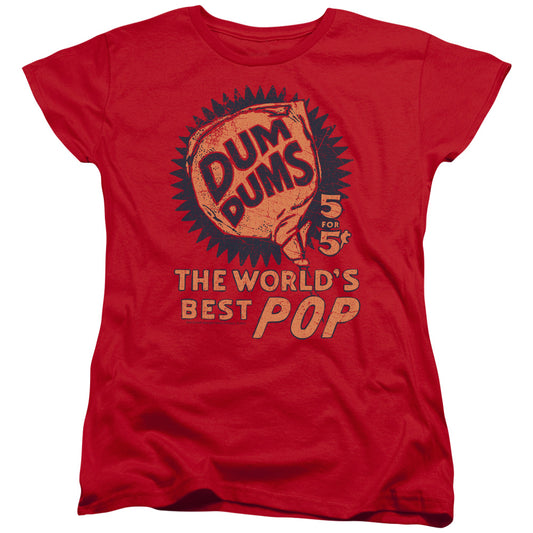 DUM DUMS : 5 FOR 5 S\S WOMENS TEE RED SM