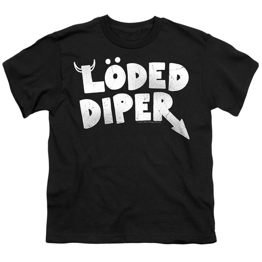 DIARY OF A WIMPY KID : LODED DIPER DISTRESSED LOGO S\S YOUTH 18\1 Black LG