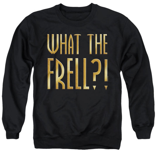 FARSCAPE : WHAT THE FRELL ADULT CREW NECK SWEATSHIRT BLACK MD