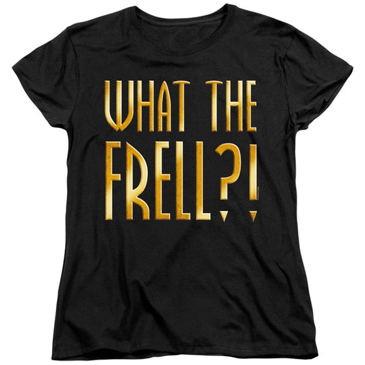 FARSCAPE : WHAT THE FRELL S\S WOMENS TEE BLACK 2X