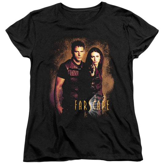 FARSCAPE : WANTED S\S WOMENS TEE BLACK 2X