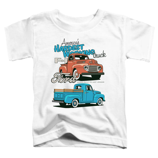 FORD TRUCKS : HARDEST WORKING S\S TODDLER TEE White MD (3T)