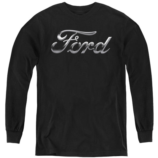 FORD : CHROME FORD LOGO L\S YOUTH Black MD