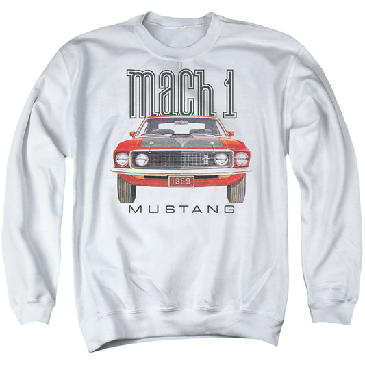 FORD MUSTANG : 69 MACH 1 ADULT CREW SWEAT White SM