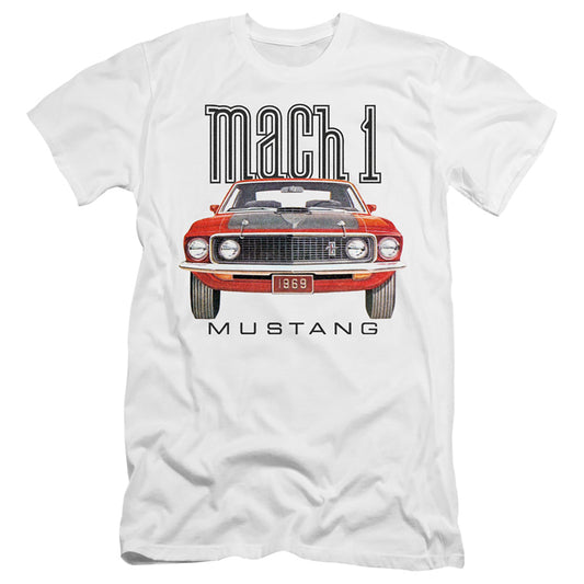 FORD MUSTANG : 69 MACH 1  PREMIUM CANVAS ADULT SLIM FIT 30\1 White 2X