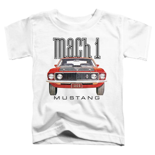 FORD MUSTANG : 69 MACH 1 S\S TODDLER TEE White LG (4T)