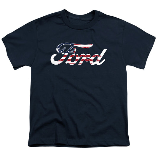 FORD : FLAG LOGO S\S YOUTH 18\1 Navy XL