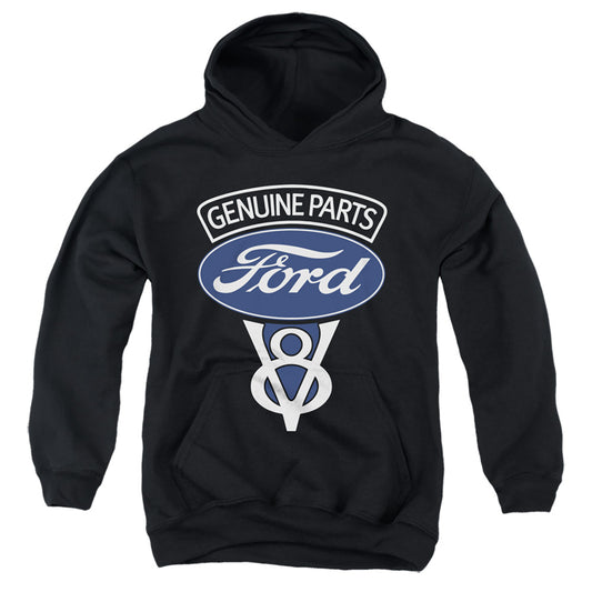 FORD : V8 GENUINE PARTS YOUTH PULL OVER HOODIE Black SM