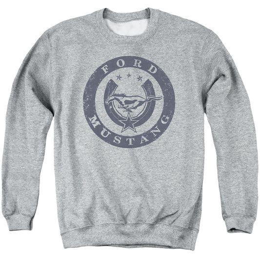 FORD MUSTANG : LUCKY FORD MUSTANG ADULT CREW SWEAT Athletic Heather SM