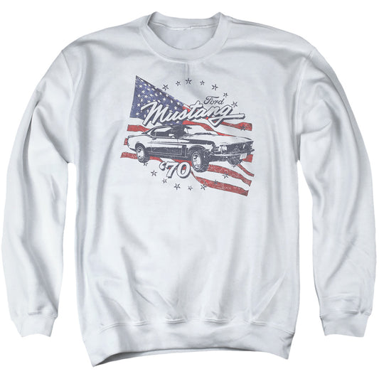 FORD MUSTANG : 70 MUSTANG ADULT CREW SWEAT White LG
