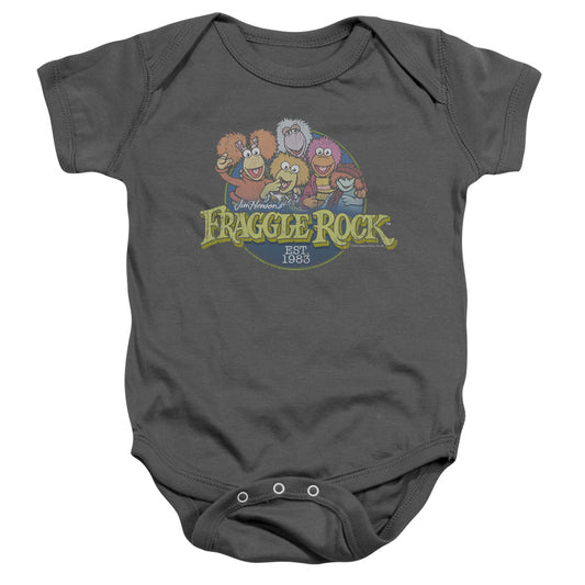 FRAGGLE ROCK : CIRCLE LOGO INFANT SNAPSUIT Charcoal MD (12 Mo)