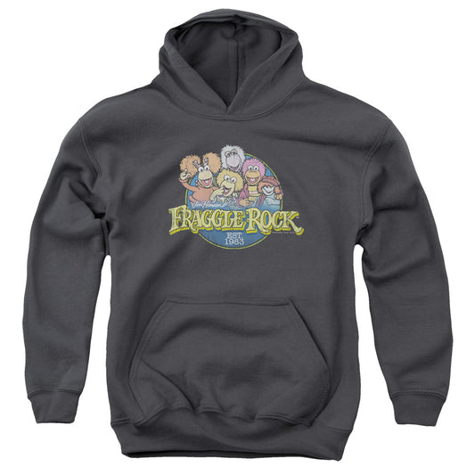 FRAGGLE ROCK : CIRCLE LOGO YOUTH PULL OVER HOODIE Charcoal LG