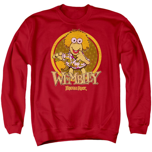 FRAGGLE ROCK : WEMBLEY CIRCLE ADULT CREW SWEAT RED MD
