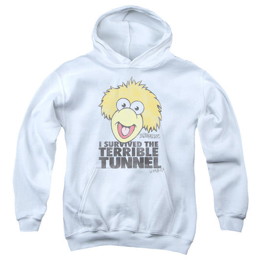 FRAGGLE ROCK : TERRIBLE TUNNEL YOUTH PULL OVER HOODIE White XL