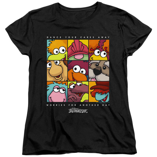 FRAGGLE ROCK : SQUARED S\S WOMENS TEE Black 2X