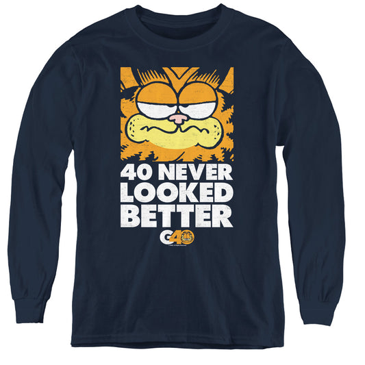 GARFIELD : 40 LOOKS L\S YOUTH NAVY MD