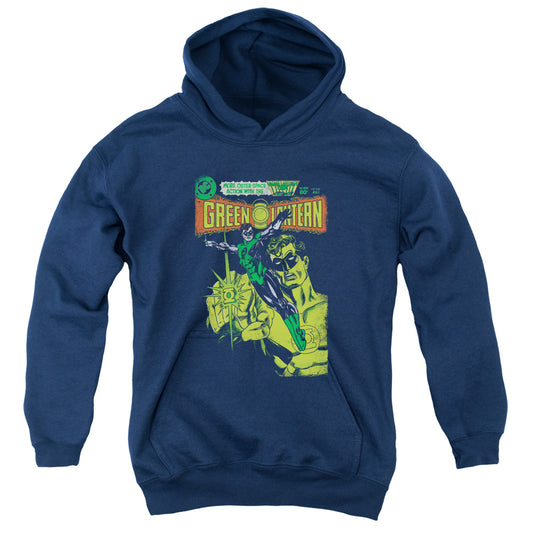 GREEN LANTERN : VINTAGE COVER YOUTH PULL OVER HOODIE NAVY LG