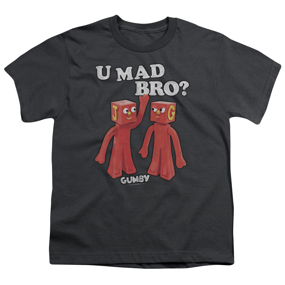 GUMBY : U MAD BRO S\S YOUTH 18\1 CHARCOAL XL