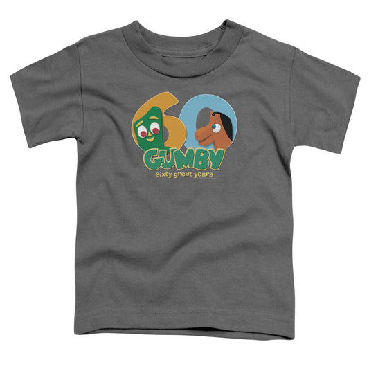 GUMBY : 60TH S\S TODDLER TEE Charcoal MD (3T)