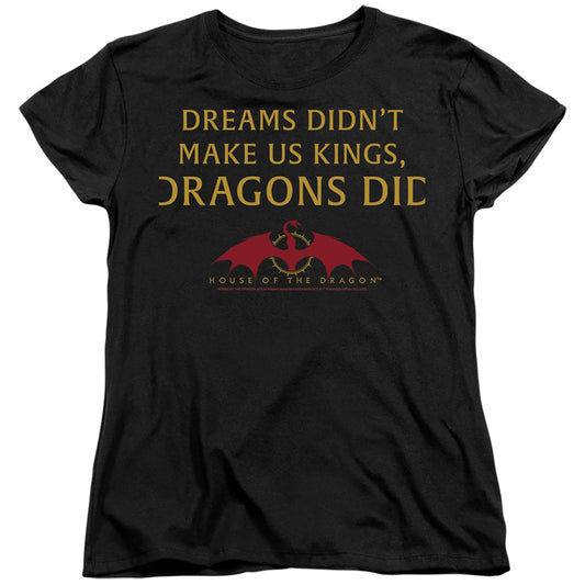 HOUSE OF THE DRAGON : NOT DREAMS WOMENS SHORT SLEEVE Black XL