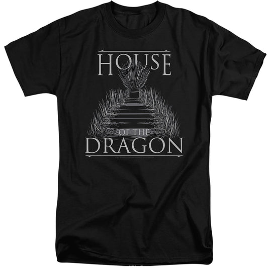 HOUSE OF THE DRAGON : SWORD THRONE ADULT TALL FIT SHORT SLEEVE Black 2X