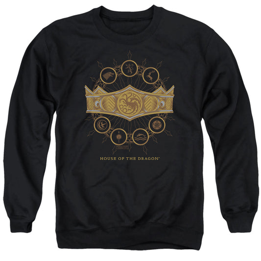 HOUSE OF THE DRAGON : CROWN ADULT CREW SWEAT Black LG