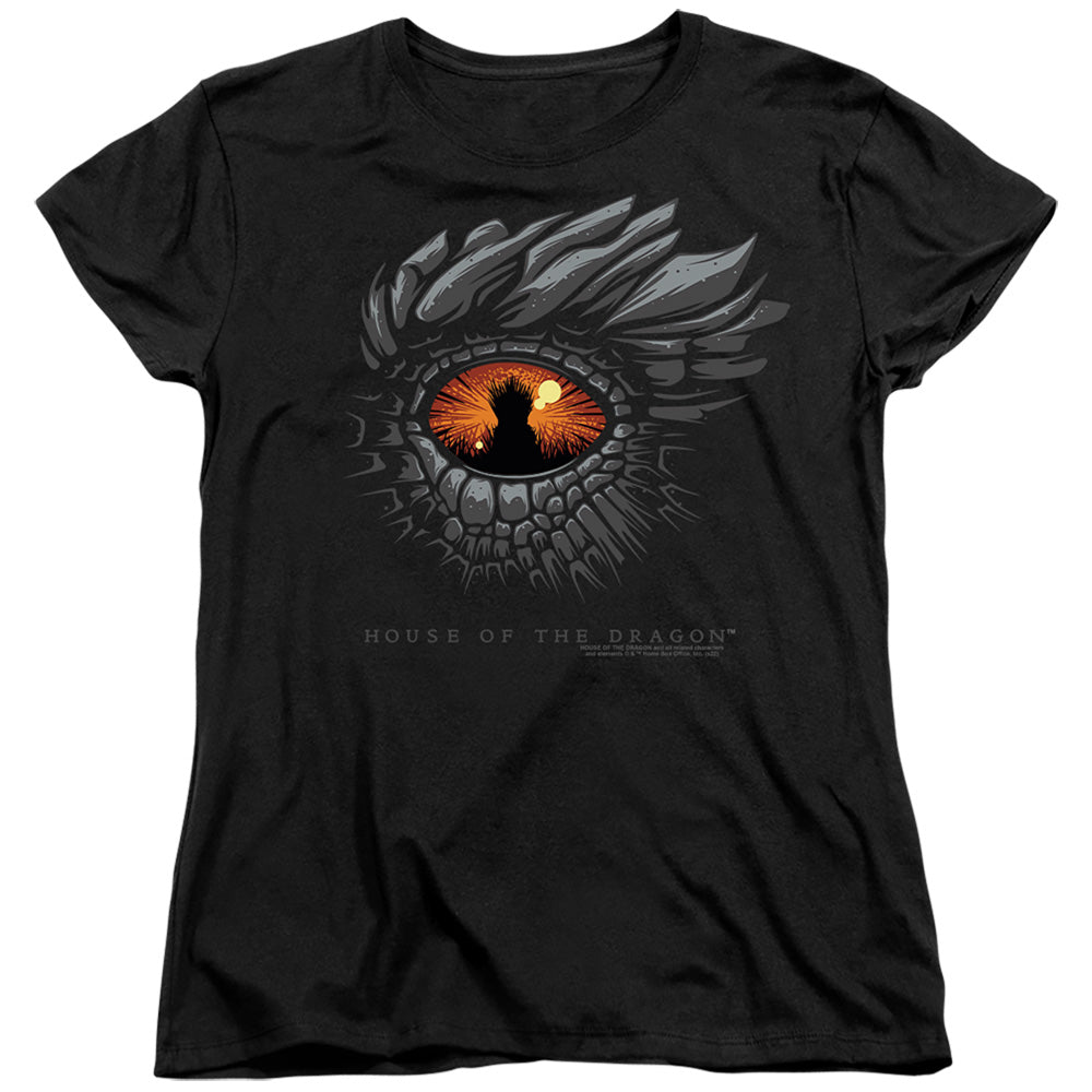 HOUSE OF THE DRAGON : EYE OF THE DRAGON WOMENS SHORT SLEEVE Black MD